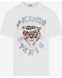 KENZO - Graphic-Print Crewneck T-Shirt - Lyst