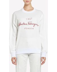 Ferragamo - Embroidered 1927 Signature Sweatshirt - Lyst