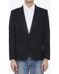 Saint Laurent - Grain De Poudre Tuxedo Jacket - Lyst