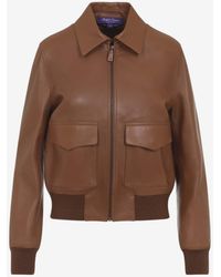 Ralph Lauren - Sullivan Leather Zip-Up Jacket - Lyst