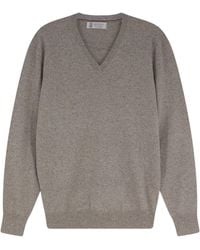 Brunello Cucinelli - V-Neck Cashmere Sweater - Lyst