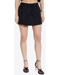 Balmain - Mini Silk Wrap Skirt - Lyst