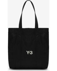Y-3 - Logo Embroidered Canvas Tote Bag - Lyst