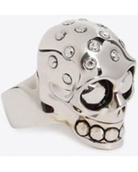 Alexander McQueen - Crystal-Embellished Skull Ring - Lyst