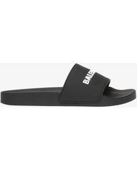 Balenciaga - Logo-Embossed Pool Slides - Lyst