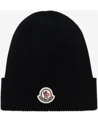 Moncler - Logo Wool Beanie - Lyst