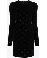 Dolce & Gabbana - Monogram Jacquard Mini Dress - Lyst