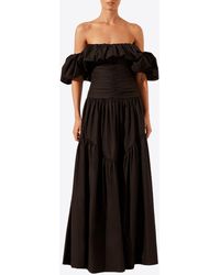 Shona Joy - Maiori Off-Shoulder Ruched Maxi Dress - Lyst