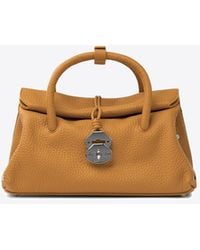 Zanellato - Small Dotta Hammered Leather Top Handle Bag - Lyst