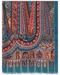 Etro - Paisley Print Silk Scarf - Lyst