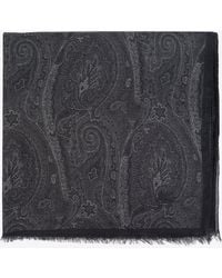 Etro - Paisley-Print Fringed Scarf - Lyst