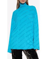 Balenciaga - Oversized Ribbed Turtleneck Sweater - Lyst