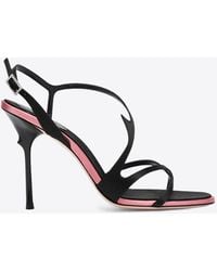 Roger Vivier - Rose Vivier 100 Strappy Satin Sandals - Lyst