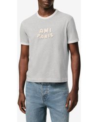 Ami Paris - Logo Patch Boxy T-Shirt - Lyst