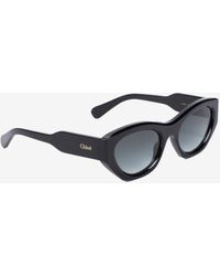 Chloé - Oval Acetate Sunglasses - Lyst