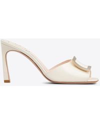 Roger Vivier - Trompette 85 Metal Buckle Mules - Lyst