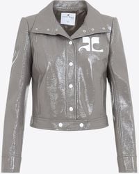 Courreges - Vinyl Re-Edition Logo Jacket - Lyst