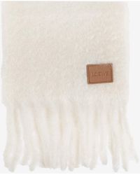 Loewe - Anagram Patch Wool Fringed Scarf - Lyst