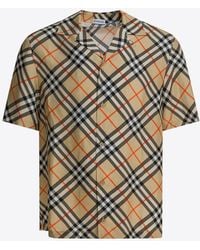 Burberry - Vintage Check Oversized Silk Shirt - Lyst