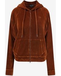 Tom Ford - Tf Zip-Up Velvet Hoodie - Lyst