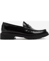 Saint Laurent - Leather Moccasin Penny Loafers - Lyst