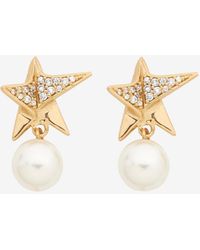 Ferragamo - Crystal-Embellished Star Drop Earrings - Lyst