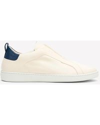 Ferragamo - Garda Slip-On Leather Sneakers - Lyst