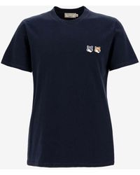 Maison Kitsuné - Double Fox Head Patch T-Shirt - Lyst