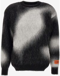 Heron Preston - Brushed Knit Crewneck Wool-Blend Sweater - Lyst