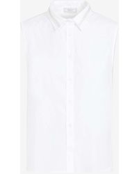 Peserico - Beaded-Collar Sleeveless Shirt - Lyst