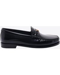 Celine - Luco Triomphe Leather Loafers - Lyst