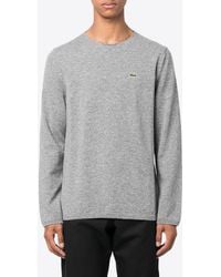 Comme des Garçons - X Lacoste Intarsia Knit Logo Wool Sweater - Lyst