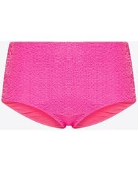 P.A.R.O.S.H. - Sequined High-Waist Bikini Bottom - Lyst