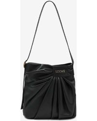Loewe - Draped Leather Shoulder Bag - Lyst