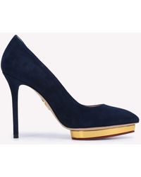 Charlotte Olympia - Debbie 110 Suede Pointed Pumps - Lyst