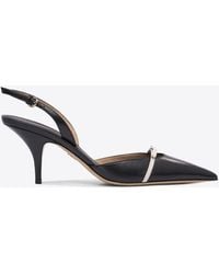 Ferragamo - Gylla 70 Mini Bow Leather Slingback Pumps - Lyst