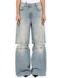 The Attico - Wide-Leg Jeans With Cut-Out Detail - Lyst