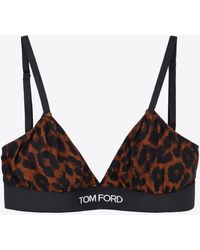 Tom Ford - Leopard-Print Triangle Bralette - Lyst