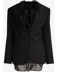 Brunello Cucinelli - Single-Breasted Layered Blazer - Lyst