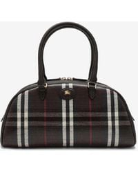 Burberry - Medium Highlands Checked Bowling Bag - Lyst