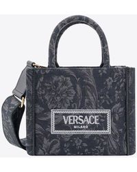 Versace - Athena Barocco Canvas Tote Bag - Lyst