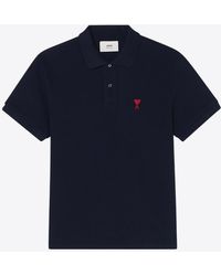 Ami Paris - Ami De Coeur Short-Sleeved Polo T-Shirt - Lyst