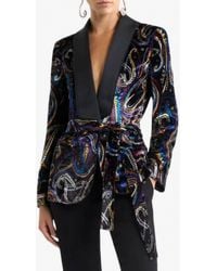 Etro - Paisley Jacquard Velvet Tuxedo Blazer - Lyst