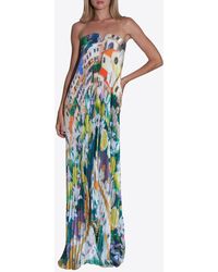 L'idée - Tie Floral Maxi Dress - Lyst