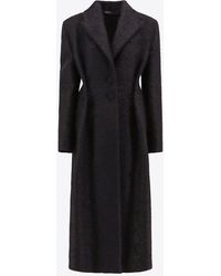 Givenchy - Single-Breasted Wool Blend Long Coat - Lyst