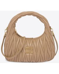 Miu Miu - Wander Quilted Leather Hobo Bag - Lyst