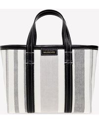 Balenciaga - Barbes Vertical Stripe Tote Bag - Lyst