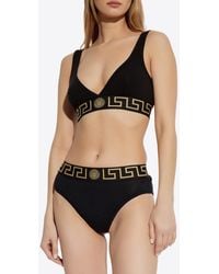 Versace - Greca Border Triangle Bralette - Lyst
