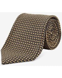 Kiton - Micro Pattern Silk Tie - Lyst