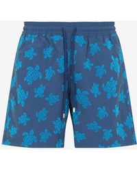 Vilebrequin - Moorea Flock Turtles Swim Shorts - Lyst